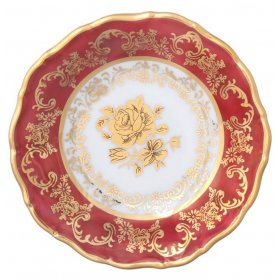 Набор розеток 11 см 6 шт  МаМ декор &quot;Фредерика /Золотая роза /красная&quot; / 285392