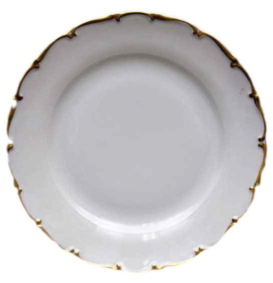 Набор тарелок 25 см 6 шт  Bohemia Porcelan Moritz Zdekauer 1810 s.r.o. &quot;Анжелика /Золотая отводка&quot; / 027522