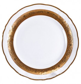 Набор тарелок 25 см 6 шт  МаМ декор "Фредерика /Матовая золотая лента" / 105661