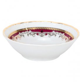 Салатник 13 см  Thun &quot;Мария-Луиза /Лилии на красном&quot; / 150924