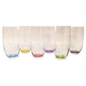 Стаканы для воды 470 мл 6 шт  Crystalite Bohemia &quot;Mergus /Полло /D4641 /Ассорти&quot; / 279654