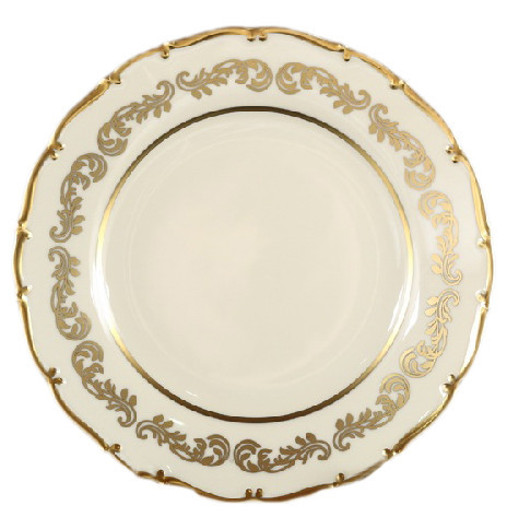 Набор тарелок 21 см 6 шт  Bohemia Porcelan Moritz Zdekauer 1810 s.r.o. &quot;Анжелика /Золотые вензеля /СК&quot; / 080368