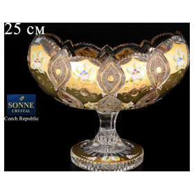 Ваза для конфет 25 см н/н  Sonne Crystal &quot;Хрусталь с золотом&quot; / 059914