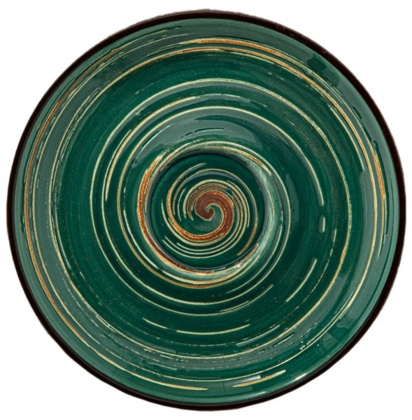 Блюдце 14 см зелёное  Wilmax &quot;Spiral&quot; / 261644
