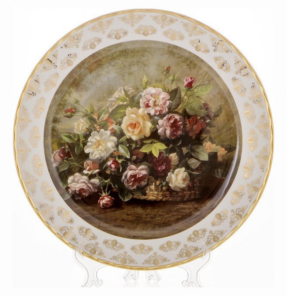 Настенная тарелка 32 см  Bavarian Porcelain &quot;Цветы 2&quot; / 085323