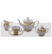 Чайный сервиз на 6 персон 15 предметов  Bavarian Porcelain &quot;Мария-Тереза /Золотая матовая лента&quot; / 093799