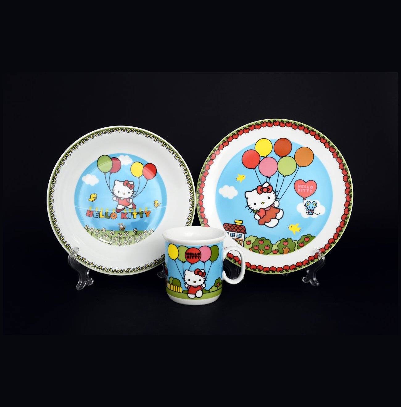 Детский набор 3 предмета  Thun &quot;Китти и шарики&quot; / 039320