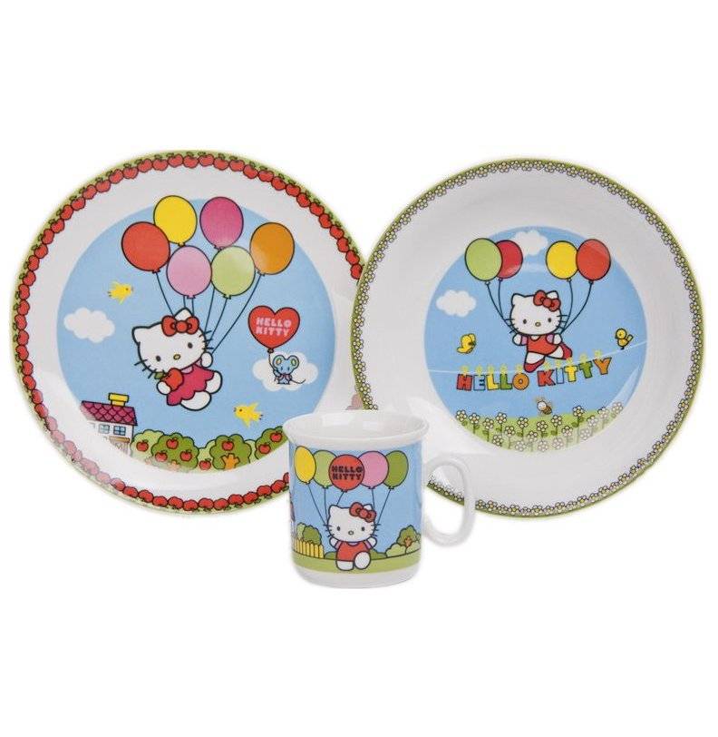 Детский набор 3 предмета  Thun &quot;Китти и шарики&quot; / 039320