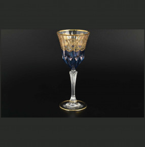 Бокалы для белого вина 6 шт  RCR Cristalleria Italiana SpA "Timon /Адажио синий с золотом" / 101058