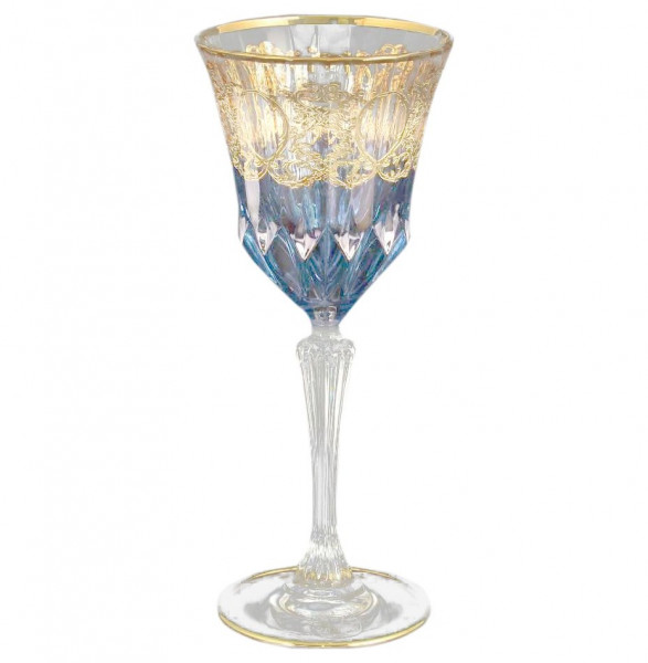 Бокалы для белого вина 6 шт  RCR Cristalleria Italiana SpA &quot;Timon /Адажио синий с золотом&quot; / 101058