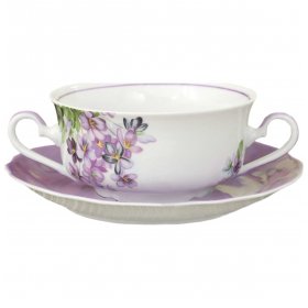 Набор бульонных пар 350 мл 6 шт  Leander &quot;Мэри-Энн /Фиалка&quot; / 157760