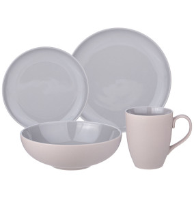 Набор посуды на 4 персоны 16 предметов серый  LEFARD "Trendy" / 338927