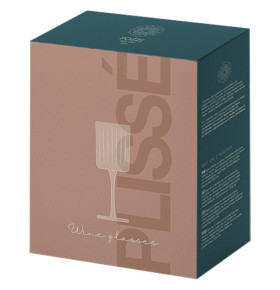 Бокалы для белого вина 310 мл 2 шт розовый/зелёный  Pozzi Milano 1876 "Modern Classic" (подарочная упаковка)  / 340173