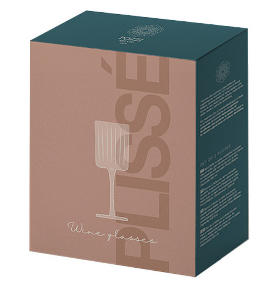Бокалы для белого вина 310 мл 2 шт розовый/зелёный  Pozzi Milano 1876 &quot;Modern Classic&quot; (подарочная упаковка)  / 340173