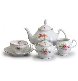 Чайный сервиз на 6 персон 15 предметов  Thun &quot;Бернадотт /Полевой цветок&quot; / 006285