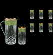 Набор для воды 7 предметов (кувшин 1,2 л + 6 стаканов по 350 мл)  Astra Gold &quot;Опера /Империя зелёная&quot; / 127769
