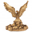 Фигурка 37 см с подставкой под мелочи  LEFARD &quot;Орёл на камнях с поднятыми крыльями&quot; /бронза с позолотой / 299057