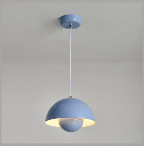 Подвесной светильник 1 рожковый  Cloyd "ERMA-B" / Ø23 см - голубой / 346148