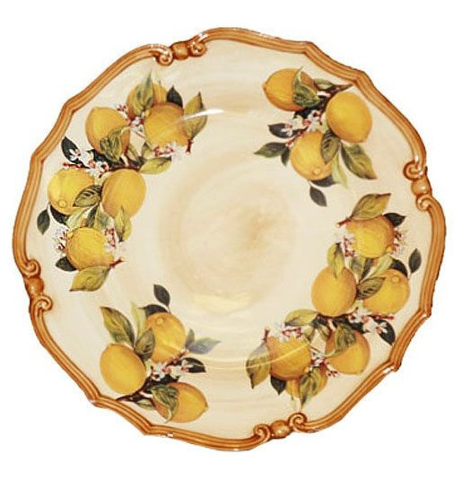 Блюдо 38 см круглое  Ceramica Cuore &quot;Лимоны&quot; / 052208