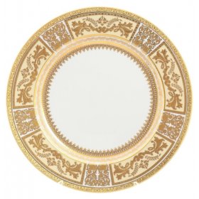 Блюдо 32 см круглое  Falkenporzellan &quot;Диадема /Белая крем золото&quot; / 146477