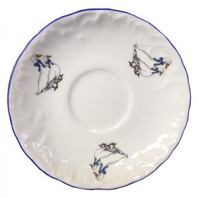 Блюдце 15,7 см 1 шт Cmielow "Рококо /Гуси" / 109886