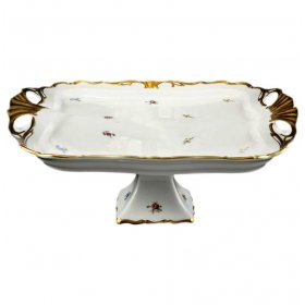 Поднос 34 х 29 см н/н  Chodov &quot;Корона /Мелкие цветы /Матовое золото&quot; / 166673