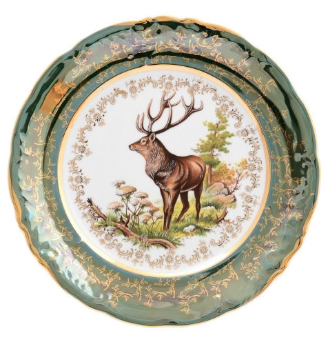 Тарелка 25 см 1 шт  Sterne porcelan &quot;Фредерика /Охота зеленая&quot; / 155076