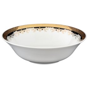 Салатник 25 cм  Thun &quot;Кристина /Лилии на чёрном&quot; / 056226