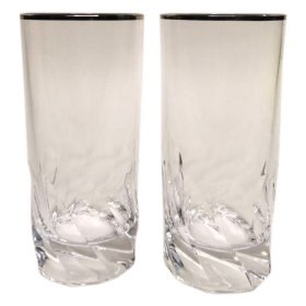 Стаканы для воды 360 мл 2 шт  Same Crystal &quot;Палермо /Отводка платина&quot; / 280967