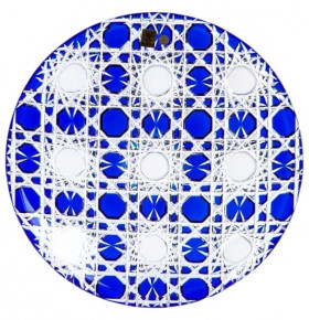 Тарелка 30 см  Aurum Crystal "Флек /Синяя" / 152692