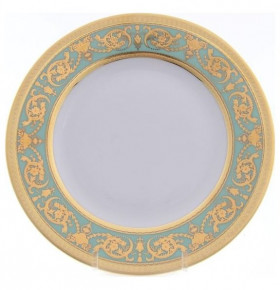 Набор тарелок 17 см 6 шт  Falkenporzellan "Констанц /Императорское золото /на бирюзовом" / 157367