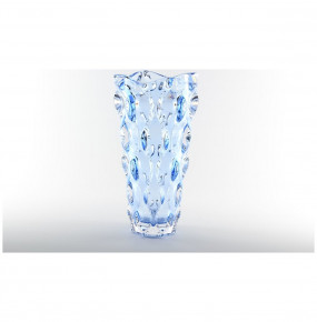 Ваза для цветов 30 см  Aurum Crystal "Самба /Голубая" / 143122