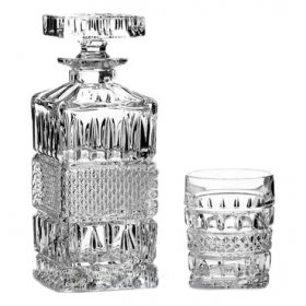 Набор для виски 7 предметов (графин 700 мл + 6 стаканов по 240 мл)  Crystal Bohemia &quot;Brittany&quot; / 104509