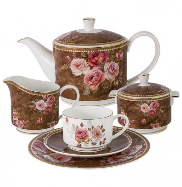 Чайный сервиз на 12 персон 40 предметов  Anna Lafarg Emily &quot;Английская роза&quot; / 280869