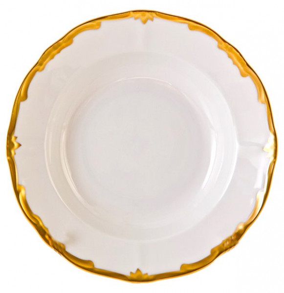 Набор тарелок 22 см 6 шт глубокие  Weimar Porzellan &quot;Престиж /Золотая отводка&quot; / 048170