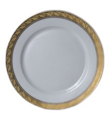Набор тарелок 19 см 6 шт  Thun "Кристина /Платина с золотой лентой" / 100868