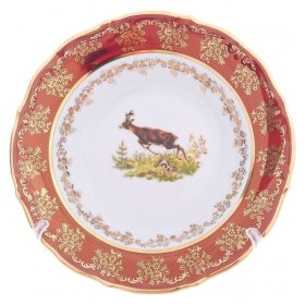Набор тарелок 23 см 6 шт глубокие  Repast &quot;Мария-Тереза /Охота красная&quot; / 308204