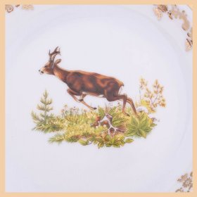 Набор тарелок 23 см 6 шт глубокие  Repast &quot;Мария-Тереза /Охота красная&quot; / 308204