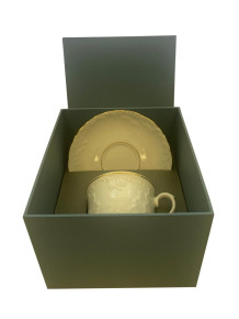 Чайная пара 250 мл  Cmielow "Рококо /Две линии золото" (подарочная упаковка) / 342836