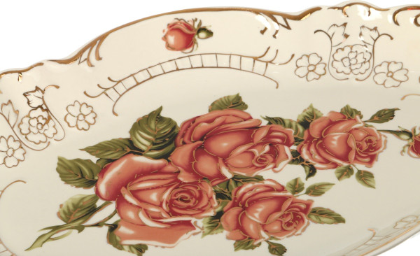 Блюдо 49 х 27 х 5 см овальное с ручками  LEFARD &quot;Корейская роза&quot; / 186429