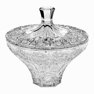 Конфетница 16 см с крышкой  Crystal Bohemia &quot;VICTORIA 500 PK&quot; / 104564