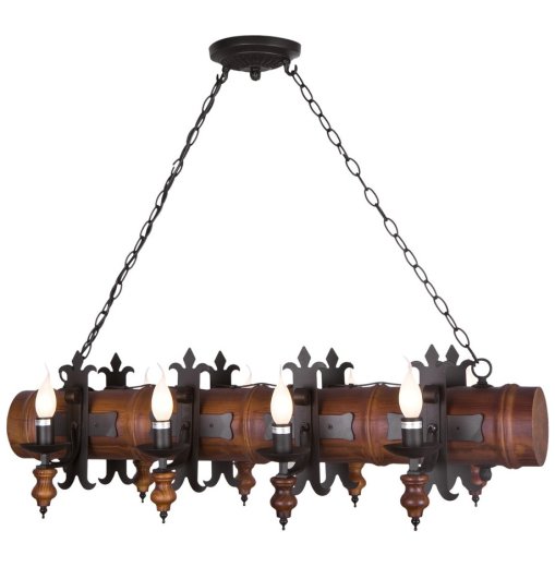 Светильник потолочный 8 рожковый из дерева 599 / 304704 — 