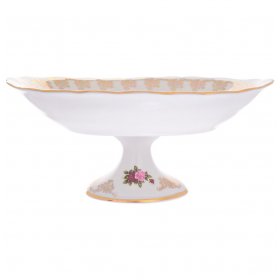 Блюдо 35 см овальное (глубокое) для хлеба н/н Chodov "Корона /Аляска /Роза перламутр" / 274227