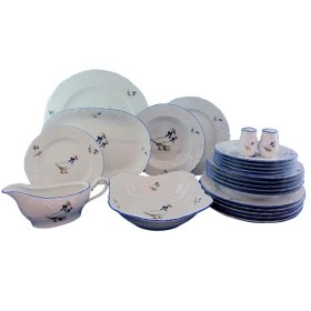 Столовый сервиз на 6 персон 24 предмета (без супника)  Cmielow &quot;Рококо /Гуси&quot; / 141242