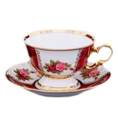 Чайная чашка 150 мл 1 шт  Royal Czech Porcelain "Аляска /Роза красная" / 204905
