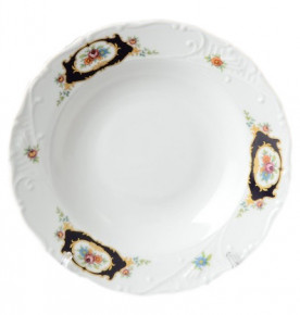 Набор тарелок 23 см 6 шт глубокие  Bohemia Porcelan Moritz Zdekauer 1810 s.r.o. "Лиана /Синеглазка" / 051004
