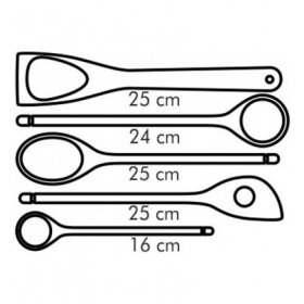 Набор 5 предметов (ложки, лопатка)  деревянные  Tescoma &quot;WOODY&#039; / 084889