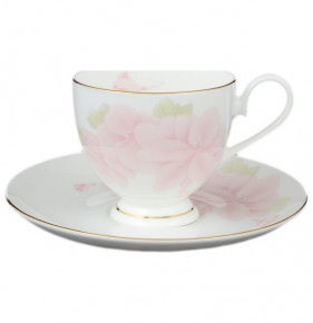 Набор чайных пар на 6 шт высокие  Royal Classics "Розовые орхидеи"  / 058127