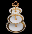 Этажерка 3-х ярусная  Bavarian Porcelain &quot;Мария-Тереза /Золотая лента&quot; / 093131