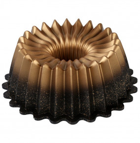 Форма для выпечки кекса 26 см антипригарное покрытие чёрная  O.M.S. Collection "GRANIT CAKE MOULD /GOLD" / 236223
